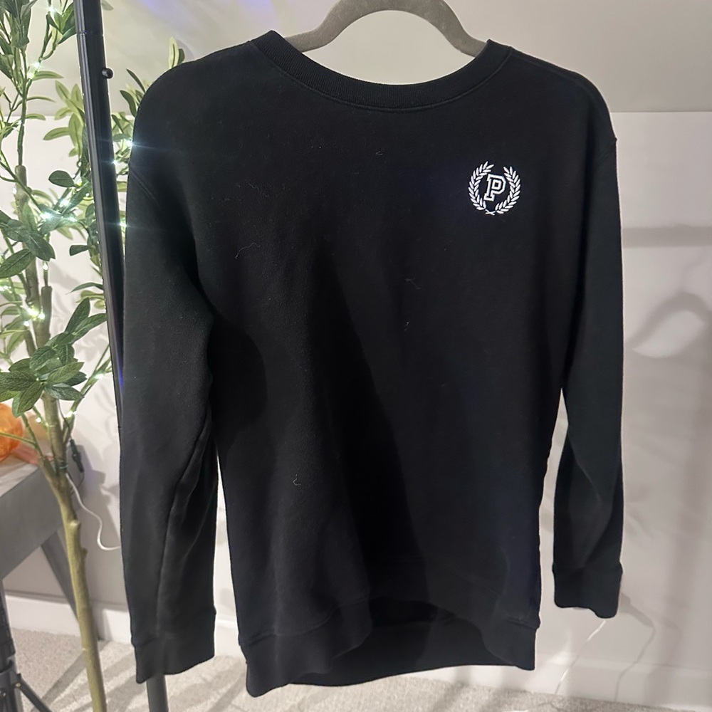 PINK Victoria's Secret Black Crewneck Sweater